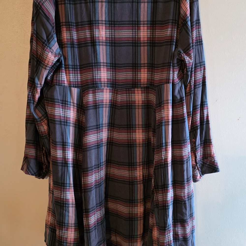 Plaid Open-Front Women's Jacket - Picture 2 of 4